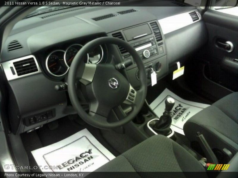 Magnetic Gray Metallic / Charcoal 2011 Nissan Versa 1.8 S Sedan