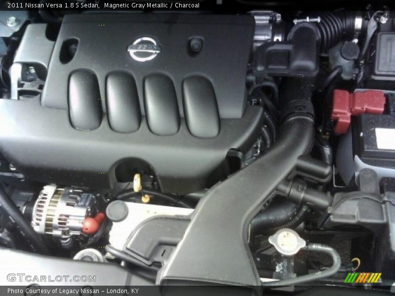 Magnetic Gray Metallic / Charcoal 2011 Nissan Versa 1.8 S Sedan
