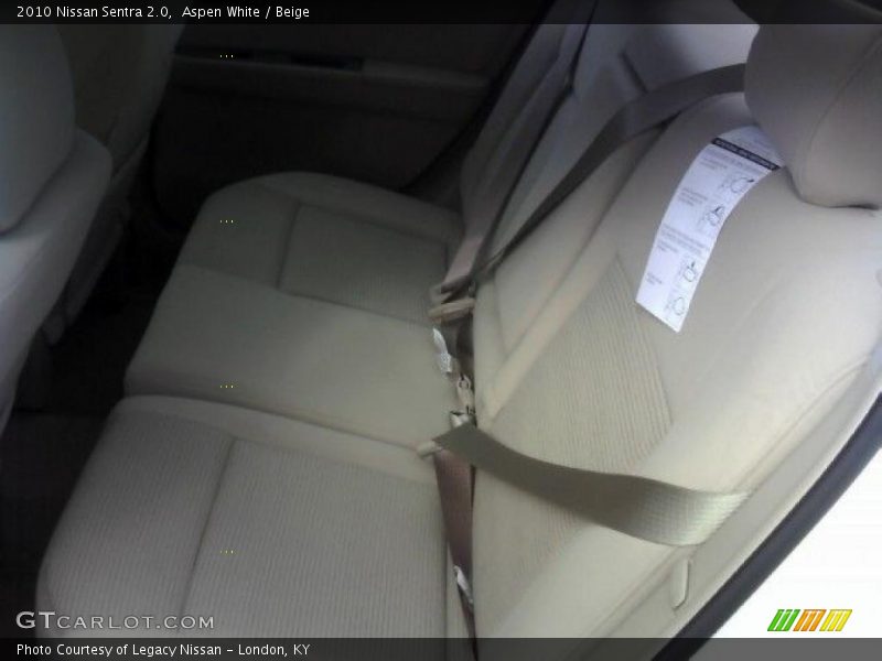 Aspen White / Beige 2010 Nissan Sentra 2.0