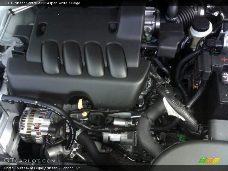 Aspen White / Beige 2010 Nissan Sentra 2.0