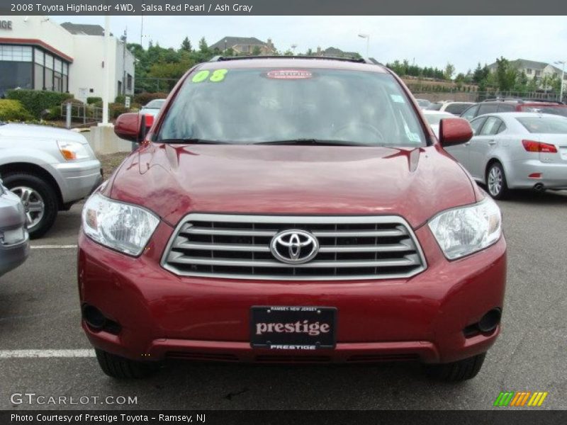 Salsa Red Pearl / Ash Gray 2008 Toyota Highlander 4WD