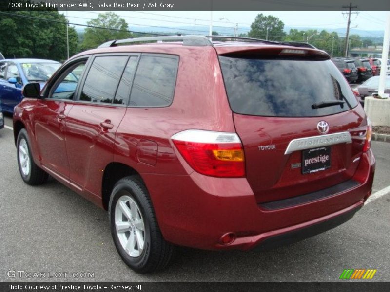Salsa Red Pearl / Ash Gray 2008 Toyota Highlander 4WD
