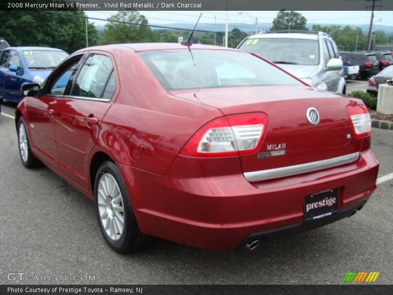Vivid Red Metallic / Dark Charcoal 2008 Mercury Milan V6 Premier