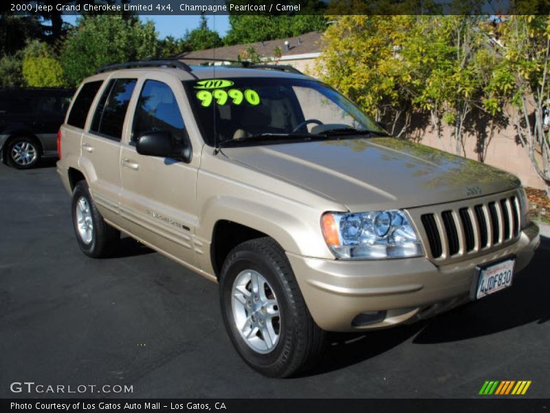 Champagne Pearlcoat / Camel 2000 Jeep Grand Cherokee Limited 4x4