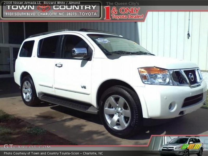 Blizzard White / Almond 2008 Nissan Armada LE