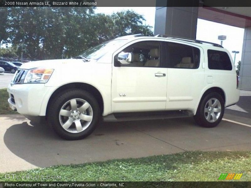 Blizzard White / Almond 2008 Nissan Armada LE