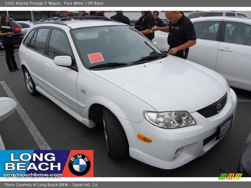 Pure White / Off Black 2003 Mazda Protege 5 Wagon