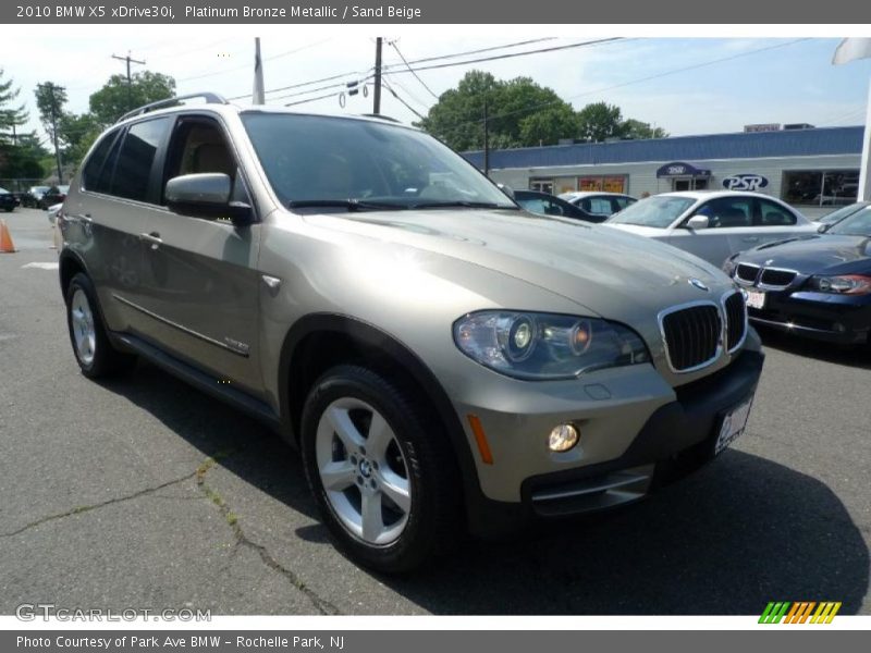 Platinum Bronze Metallic / Sand Beige 2010 BMW X5 xDrive30i
