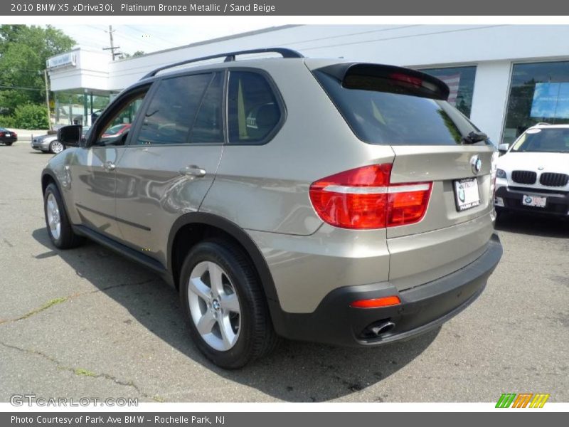 Platinum Bronze Metallic / Sand Beige 2010 BMW X5 xDrive30i