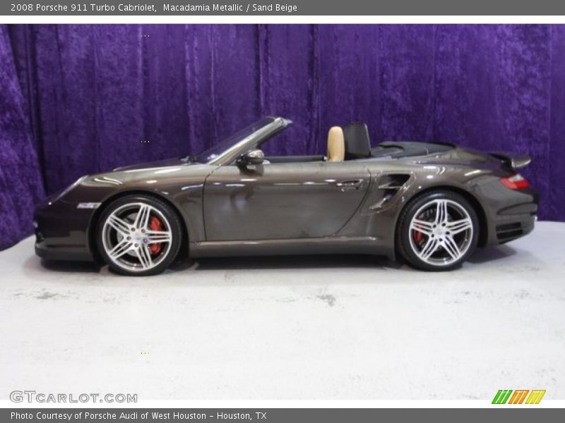 Macadamia Metallic / Sand Beige 2008 Porsche 911 Turbo Cabriolet