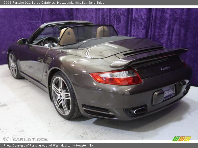 Macadamia Metallic / Sand Beige 2008 Porsche 911 Turbo Cabriolet