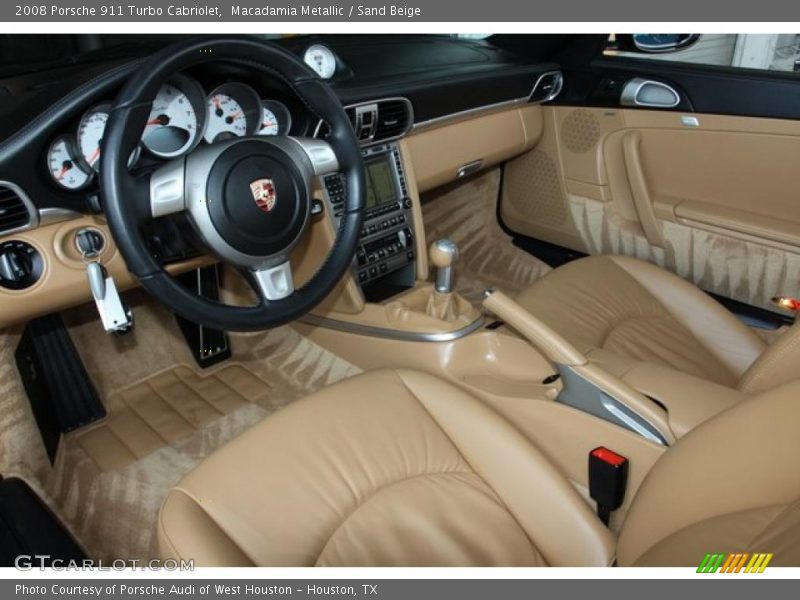 Macadamia Metallic / Sand Beige 2008 Porsche 911 Turbo Cabriolet