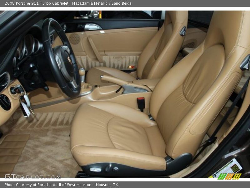 Macadamia Metallic / Sand Beige 2008 Porsche 911 Turbo Cabriolet
