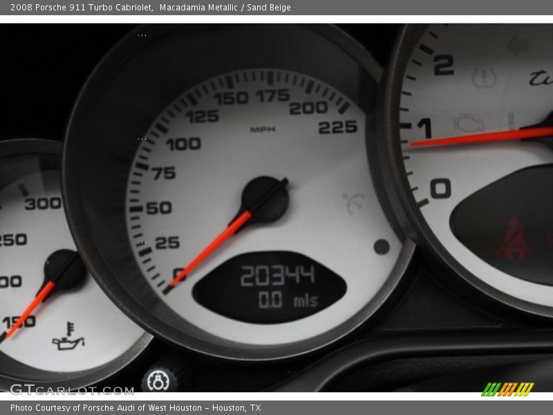Macadamia Metallic / Sand Beige 2008 Porsche 911 Turbo Cabriolet