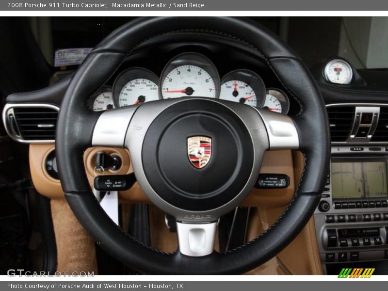 Macadamia Metallic / Sand Beige 2008 Porsche 911 Turbo Cabriolet