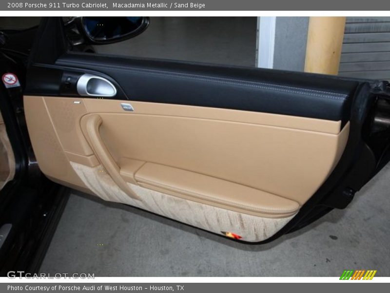Macadamia Metallic / Sand Beige 2008 Porsche 911 Turbo Cabriolet