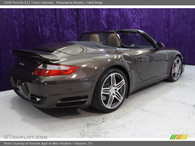 Macadamia Metallic / Sand Beige 2008 Porsche 911 Turbo Cabriolet