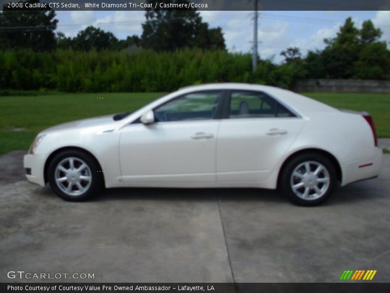 White Diamond Tri-Coat / Cashmere/Cocoa 2008 Cadillac CTS Sedan