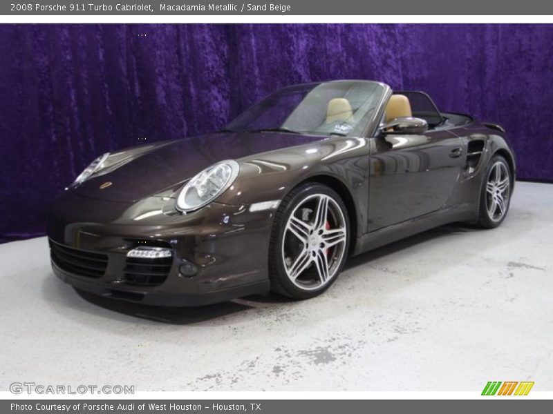 Macadamia Metallic / Sand Beige 2008 Porsche 911 Turbo Cabriolet