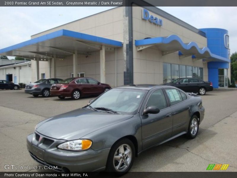 Greystone Metallic / Dark Pewter 2003 Pontiac Grand Am SE Sedan