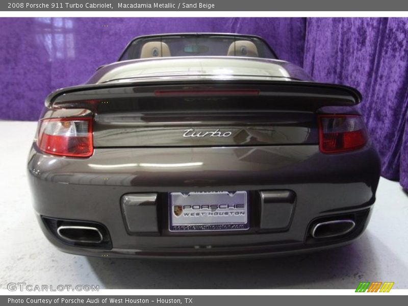 Macadamia Metallic / Sand Beige 2008 Porsche 911 Turbo Cabriolet