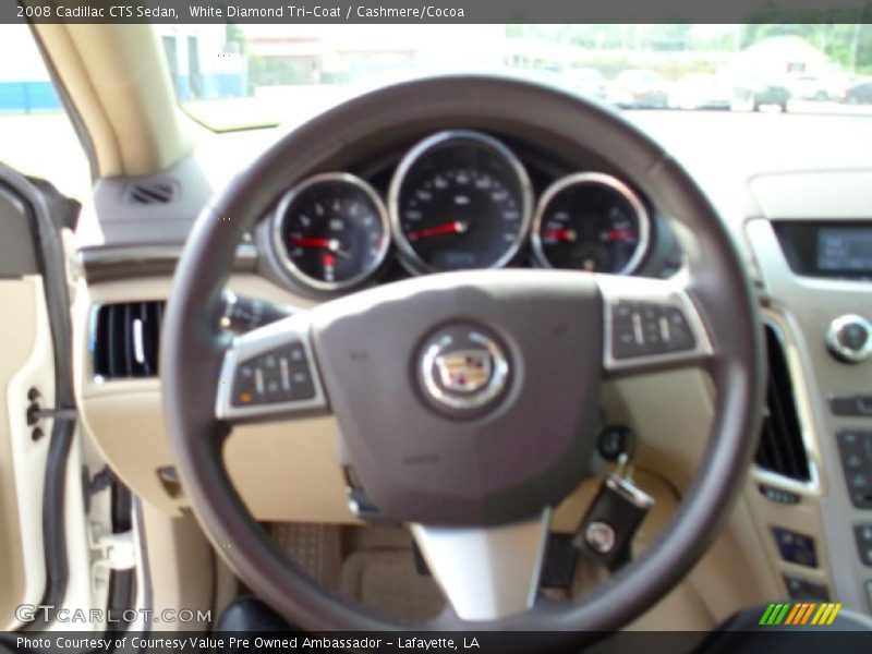 White Diamond Tri-Coat / Cashmere/Cocoa 2008 Cadillac CTS Sedan