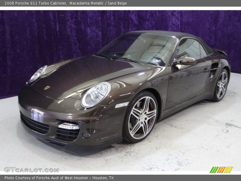 Macadamia Metallic / Sand Beige 2008 Porsche 911 Turbo Cabriolet