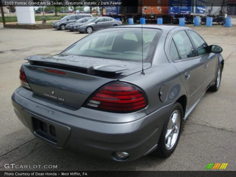 Greystone Metallic / Dark Pewter 2003 Pontiac Grand Am SE Sedan
