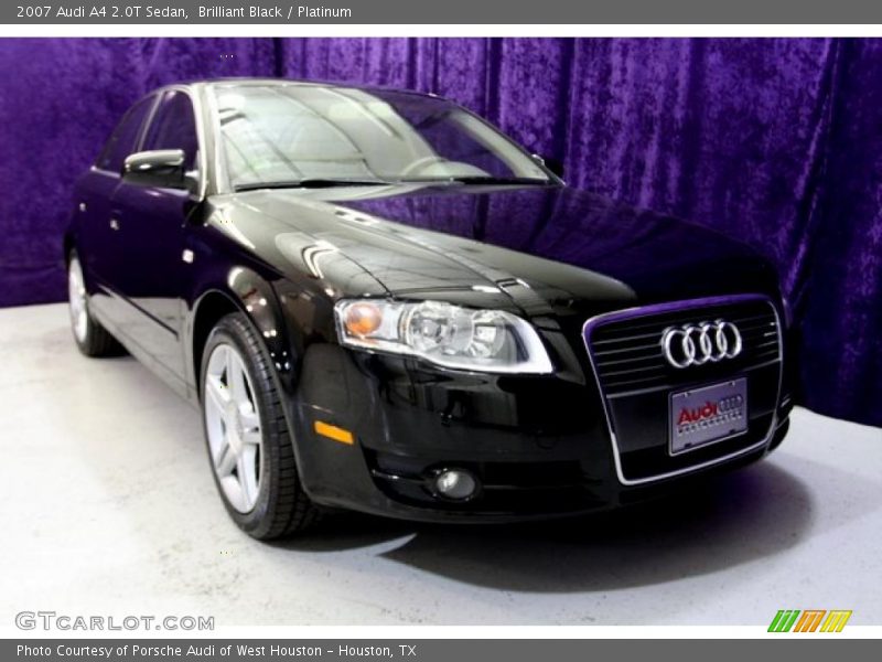 Brilliant Black / Platinum 2007 Audi A4 2.0T Sedan