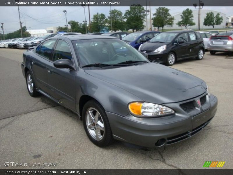 Greystone Metallic / Dark Pewter 2003 Pontiac Grand Am SE Sedan