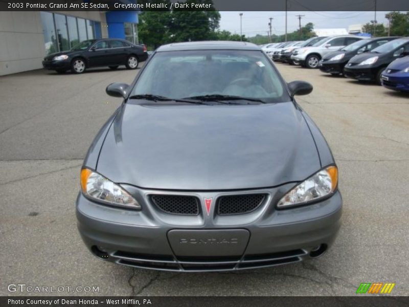 Greystone Metallic / Dark Pewter 2003 Pontiac Grand Am SE Sedan