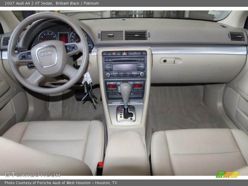 Brilliant Black / Platinum 2007 Audi A4 2.0T Sedan