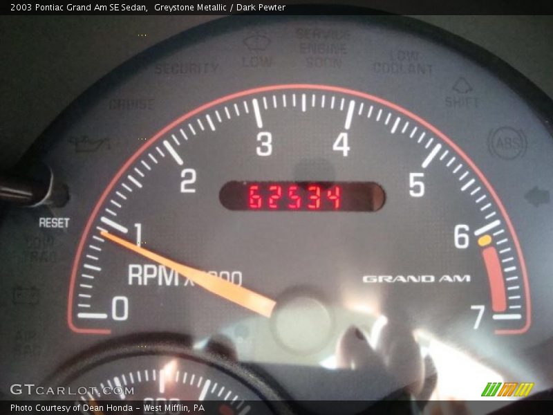 Greystone Metallic / Dark Pewter 2003 Pontiac Grand Am SE Sedan