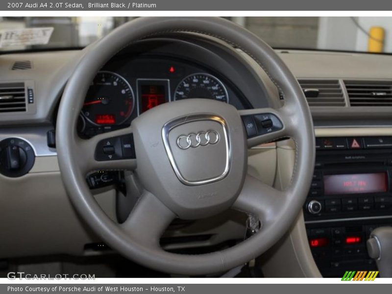 Brilliant Black / Platinum 2007 Audi A4 2.0T Sedan