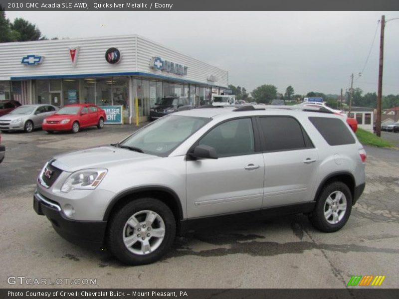 Quicksilver Metallic / Ebony 2010 GMC Acadia SLE AWD