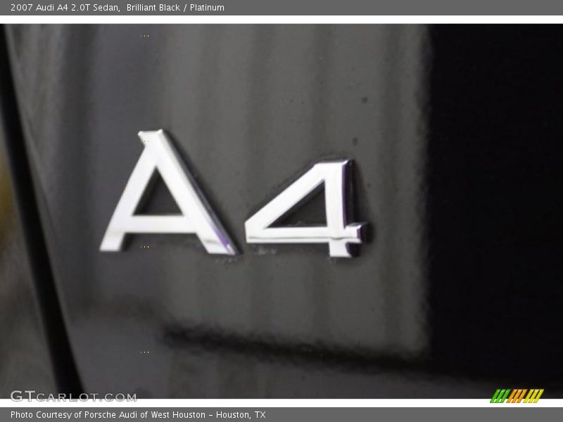 Brilliant Black / Platinum 2007 Audi A4 2.0T Sedan