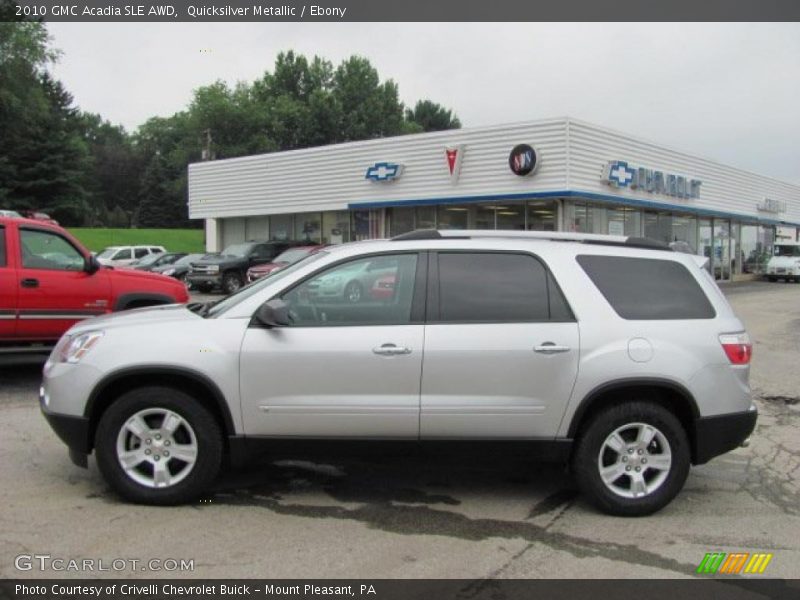 Quicksilver Metallic / Ebony 2010 GMC Acadia SLE AWD