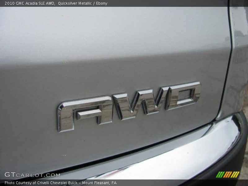Quicksilver Metallic / Ebony 2010 GMC Acadia SLE AWD