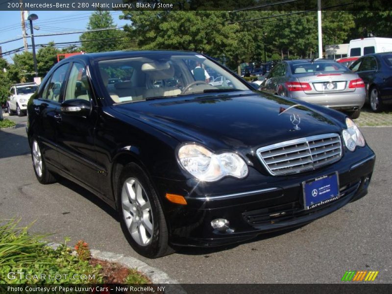 Black / Stone 2007 Mercedes-Benz C 280 4Matic Luxury