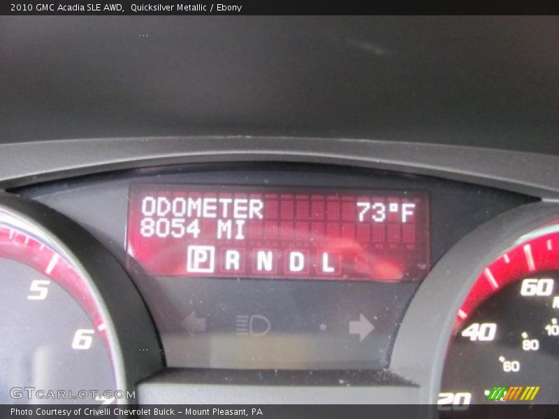 Quicksilver Metallic / Ebony 2010 GMC Acadia SLE AWD
