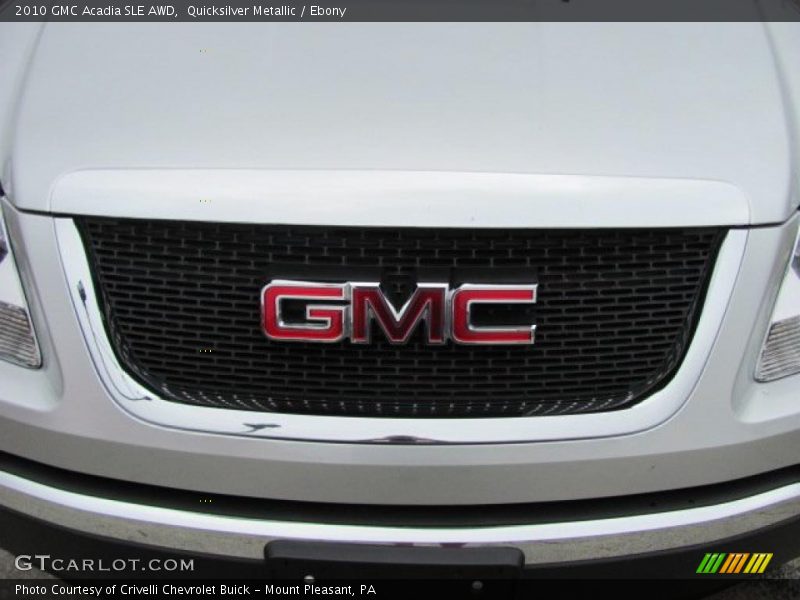 Quicksilver Metallic / Ebony 2010 GMC Acadia SLE AWD