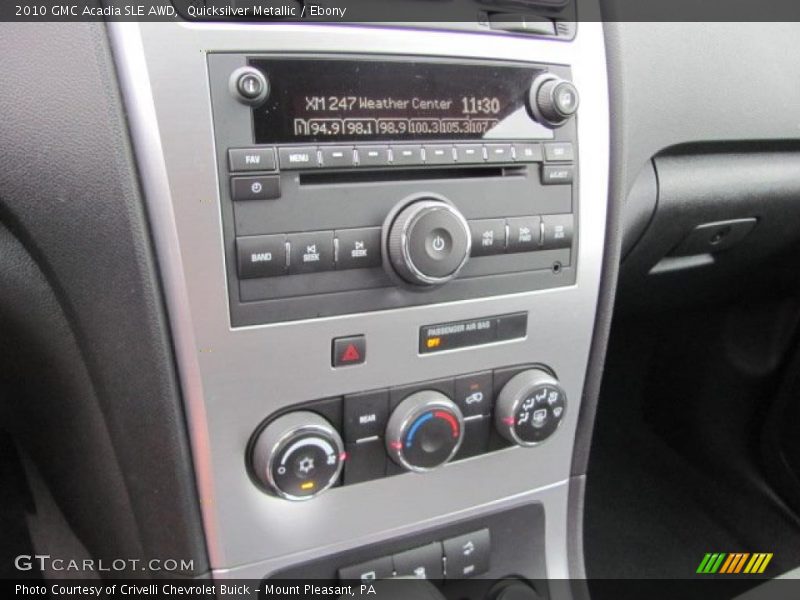 Quicksilver Metallic / Ebony 2010 GMC Acadia SLE AWD