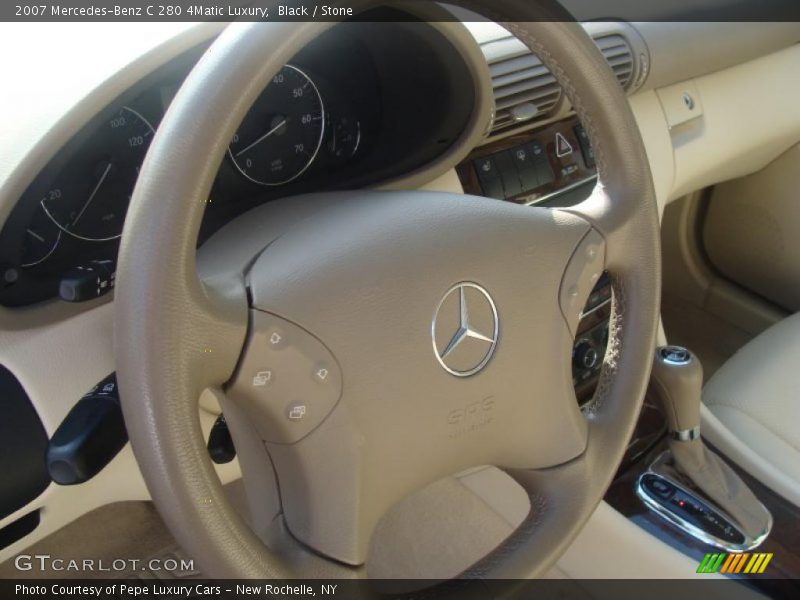Black / Stone 2007 Mercedes-Benz C 280 4Matic Luxury