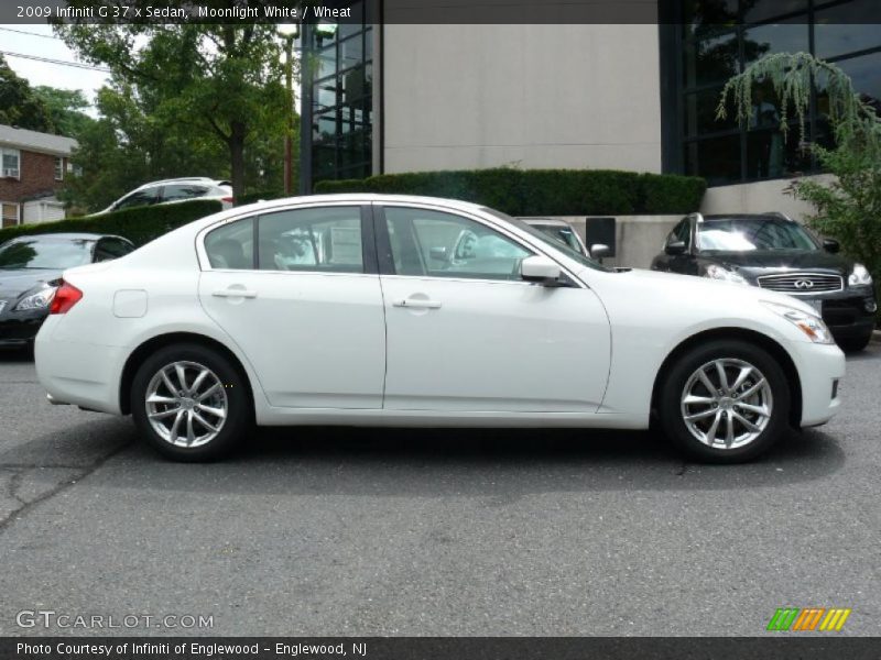 Moonlight White / Wheat 2009 Infiniti G 37 x Sedan
