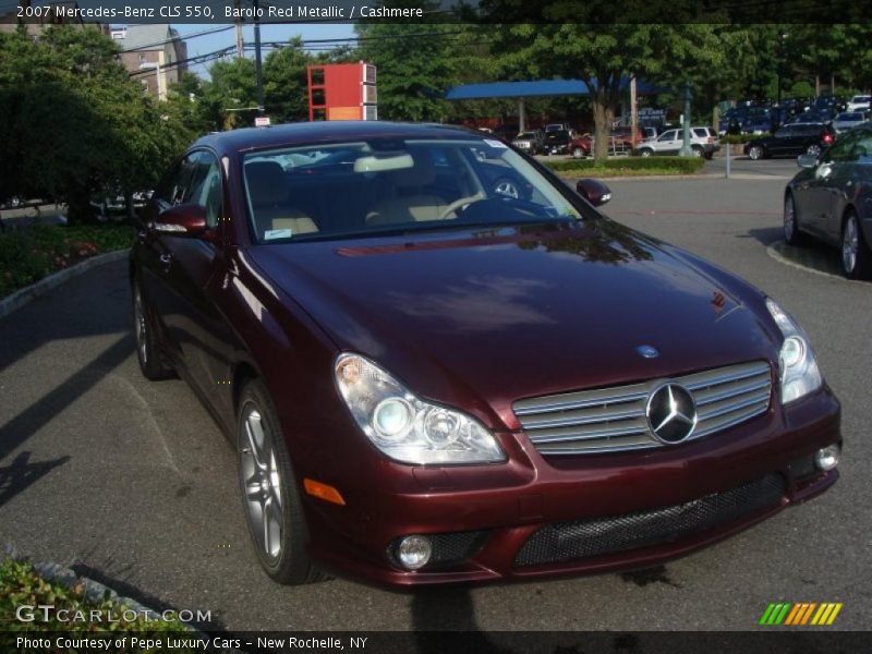 Barolo Red Metallic / Cashmere 2007 Mercedes-Benz CLS 550