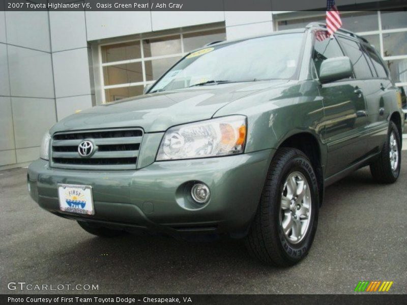 Oasis Green Pearl / Ash Gray 2007 Toyota Highlander V6