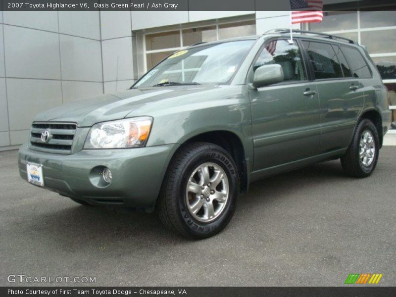 Oasis Green Pearl / Ash Gray 2007 Toyota Highlander V6