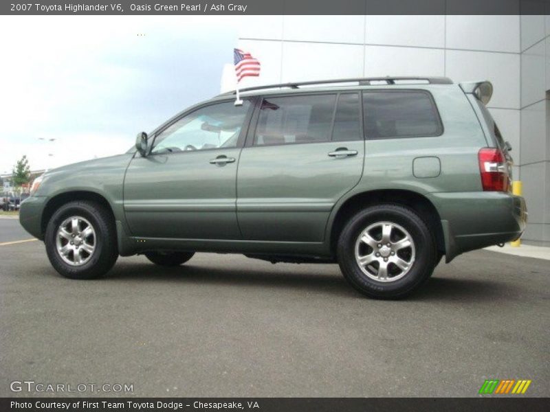 Oasis Green Pearl / Ash Gray 2007 Toyota Highlander V6