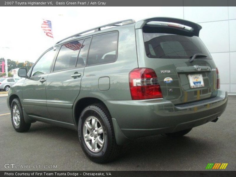 Oasis Green Pearl / Ash Gray 2007 Toyota Highlander V6