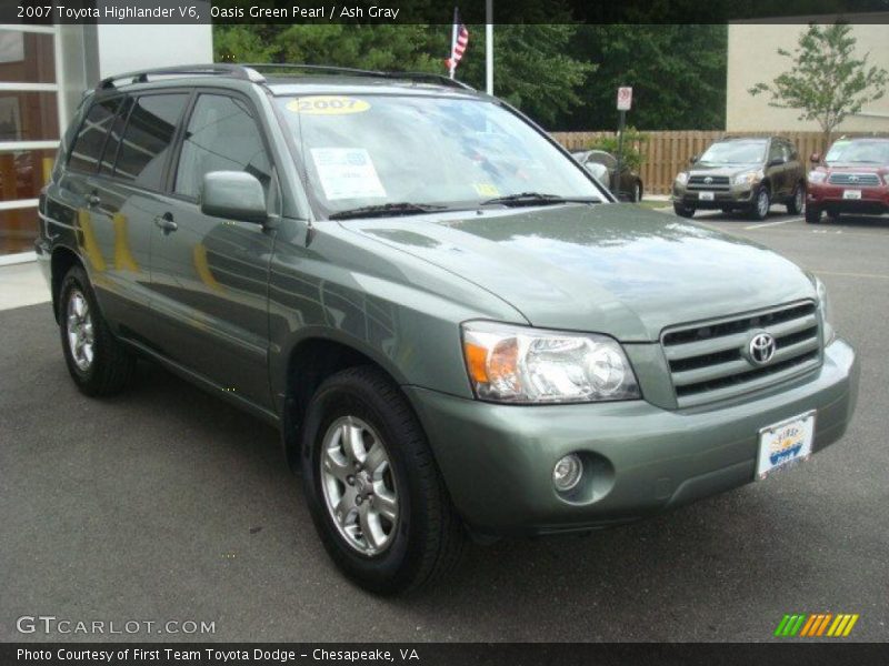 Oasis Green Pearl / Ash Gray 2007 Toyota Highlander V6